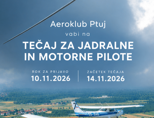 Želiš postati pilot/-ka? Prijavi se zdaj!